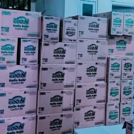 (KARTONAN) MURAH POPOK GOON SMILE BABY COMFORT FIT PANTS SIZE M44 L42 XL38 1KARTON ISI 4BAG