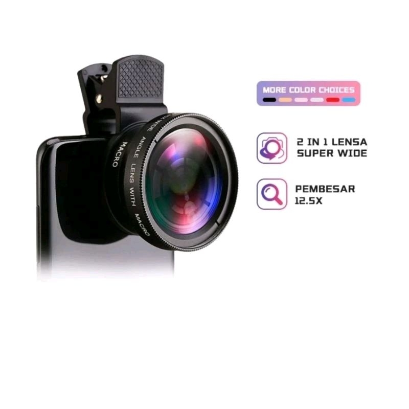 lensa makro super ultra wide 0.5 cocok untuk semua merk hp