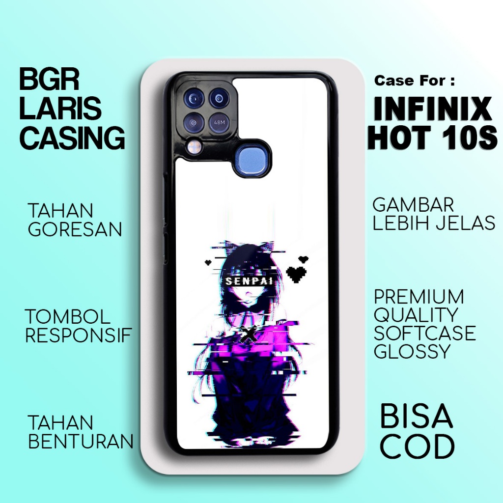 Case Infinix Hot 10s Terbaru Anime Cewek Casing Hot 10s Hardcase Softcase Glossy Kesing Terlaris
