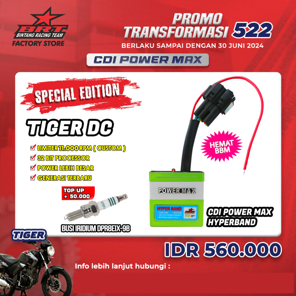 CDI POWER MAX HYPERBAND TIGER DC LIMITER 11.000 - BRT BINTANG RACING TEAM