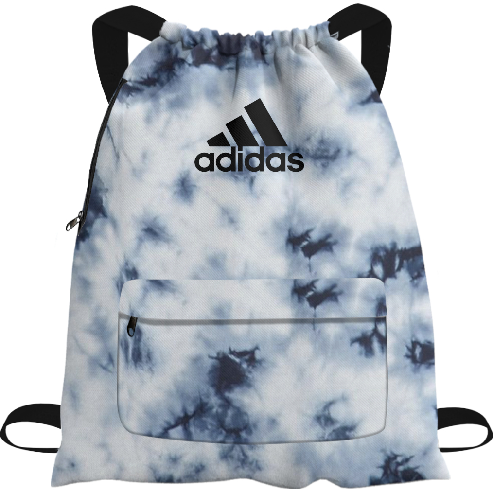 Tas Ransel Serut Motif Adidas Tie - Tas Ransel Serut Hitam Original Futsal Olahraga Stringbag Anti A