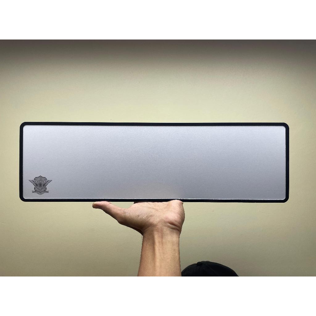 plat putih full reflektif mobil kosongan