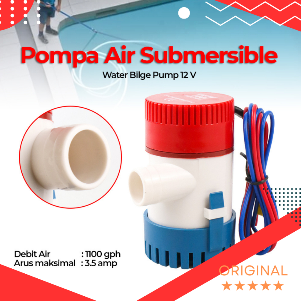 Pompa Air Submersible Water Bilge Pump 12 V  [COD] BAYAR DITEMPAT ORIGINAL BARU [GOSEND][GRAB][GROSI