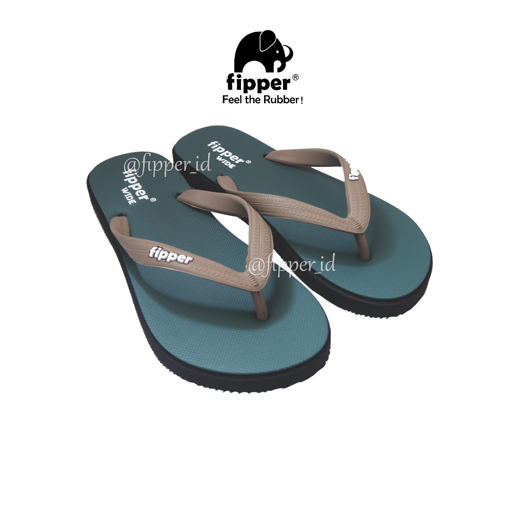 Fipper - Wide Green Zuccini / Black / Brown