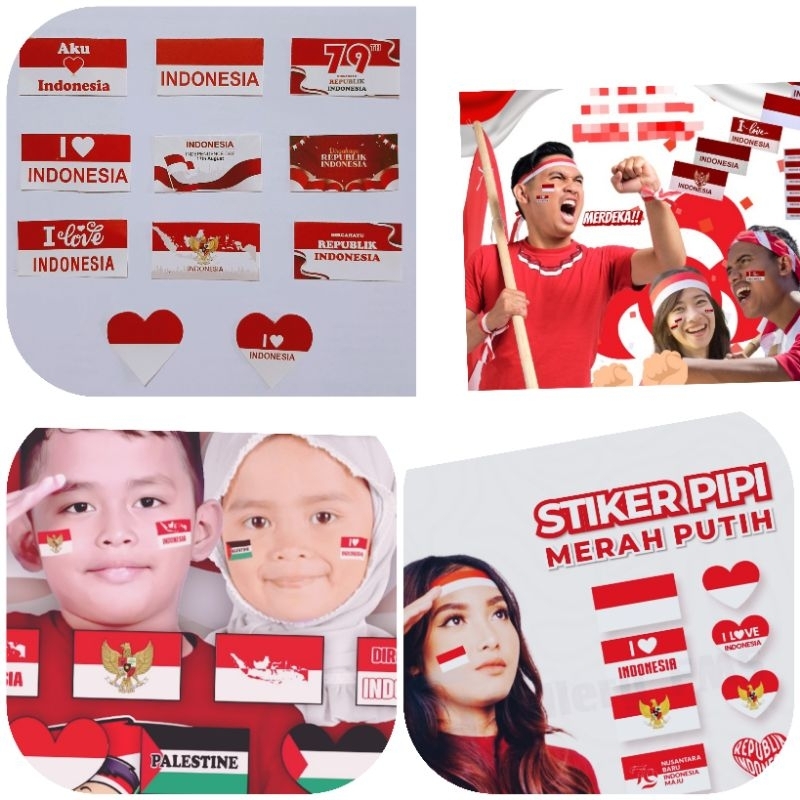 

STIKER PIPI MERAH PUTIH 17 HUT RI STIKER KEMERDEKAAN isi 30 pcs
