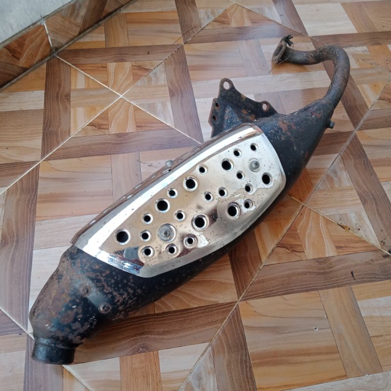 knalpot Muffler silincer original Hyosung SF50 matic 2tak