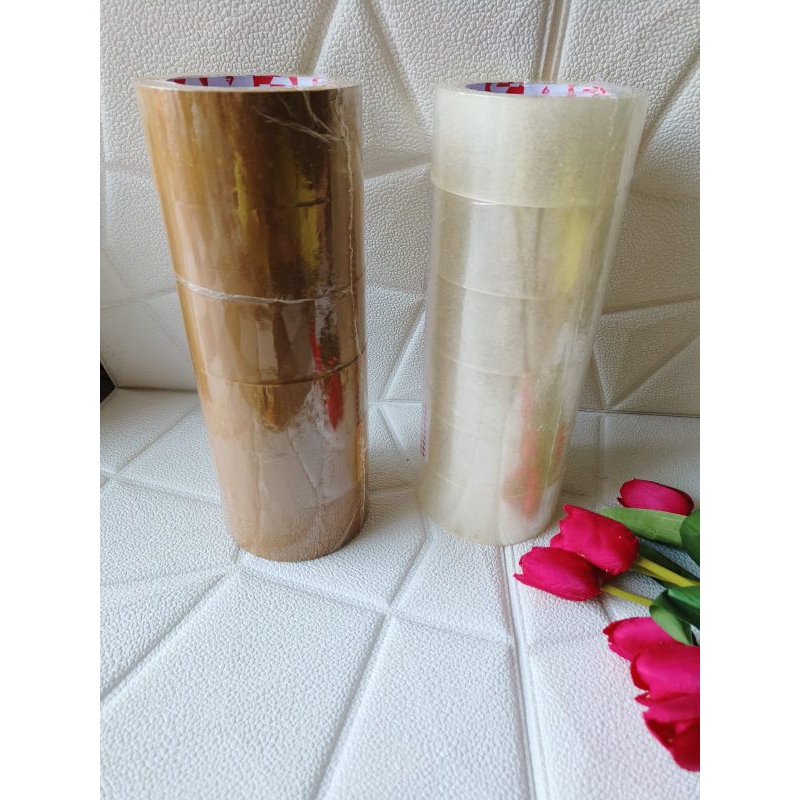 

lakban coklat dan bening uk 14 besar dan 12 sedang