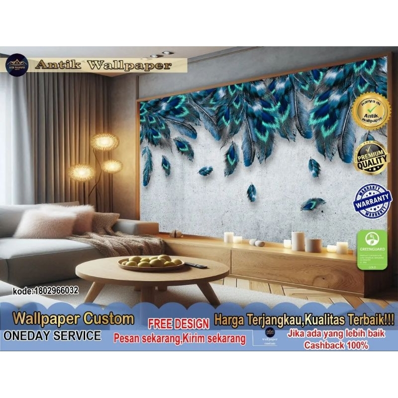 Wallpaper Custom Tema 3D Mural | Wallpaper Custom Ruang Tamu | Wallpaper 3D Mural | Wallpaper Ruang 