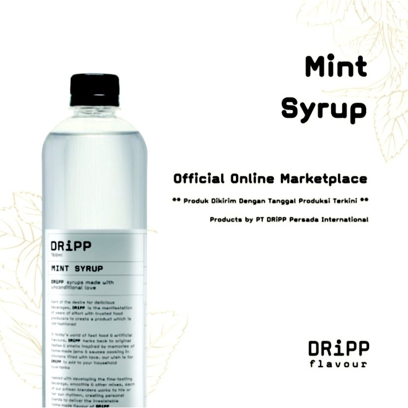 

DRiPP Mint Syrup - Sirup Rasa Mint 760 ml