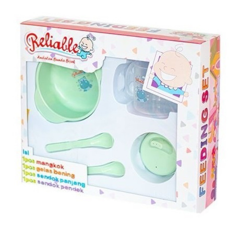 Reliable Feeding Set RFS-5002 || Tempat Makan Bayi 1 Set Kecil