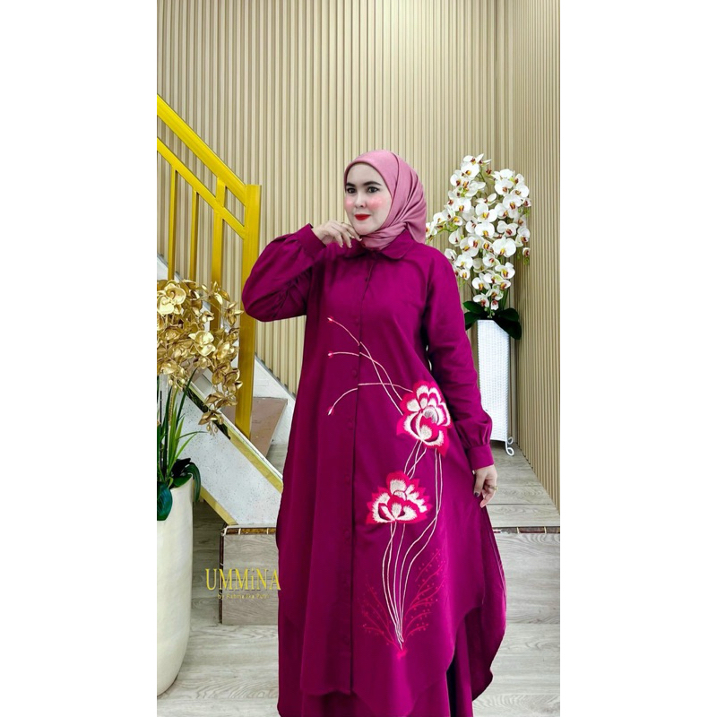 NADIRA SET UMMINA,UMMINA TERBARU,SET ROK BORDIR,SET ROK POLO LINEN,SET ROK PREMIUM,SET ROK BORDIR,SE