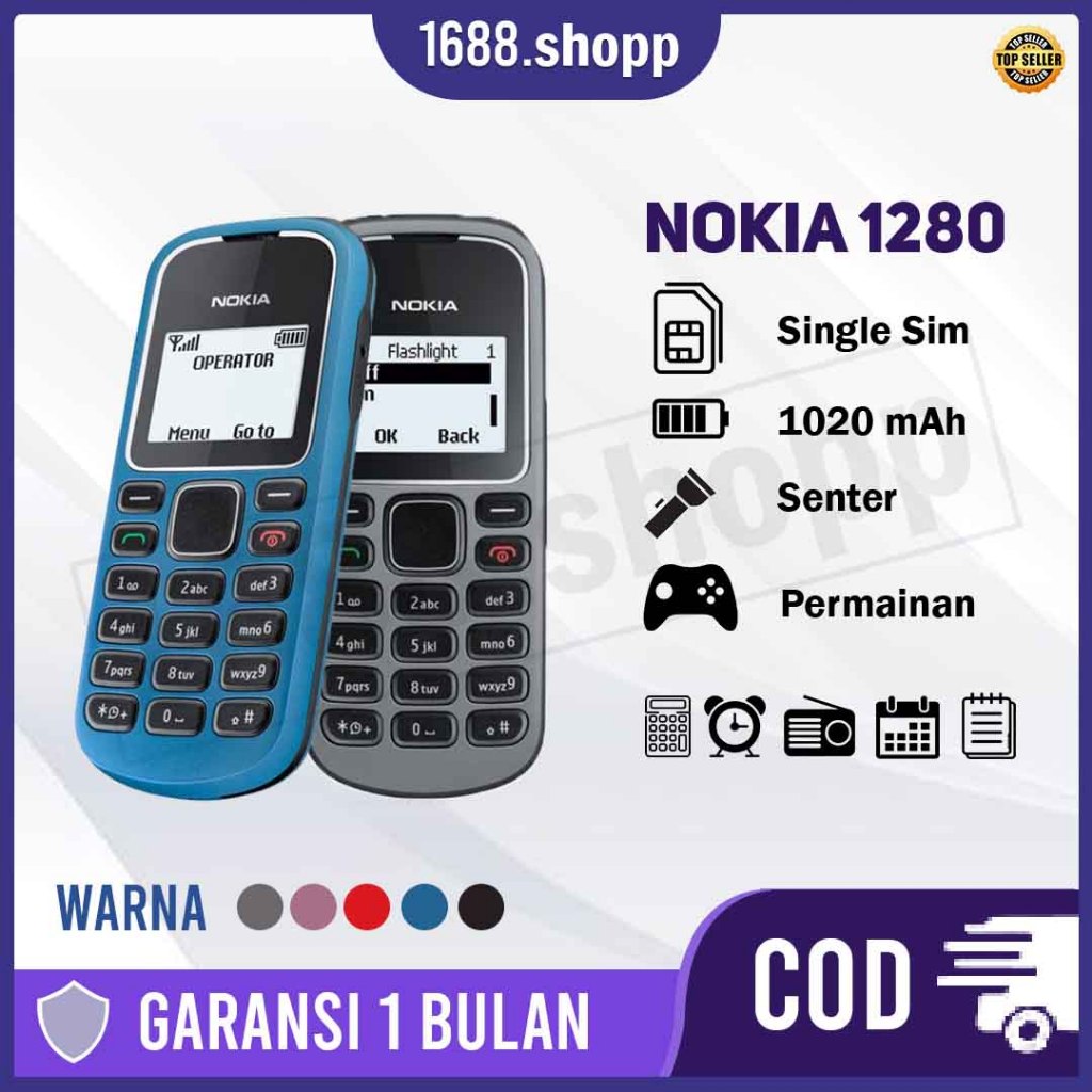 HP Nokia 1280 hp jadul bergaransi