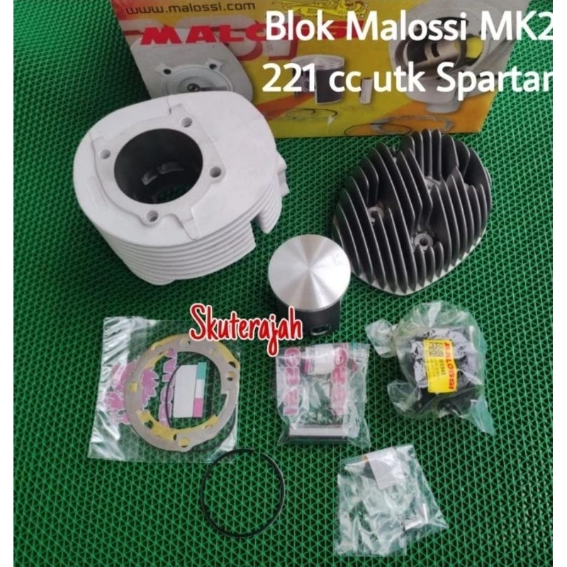 Blok Set MALOSSI MHR 221 MK2 Alloy Cocok utk PX Excel 200 SPARTAN
