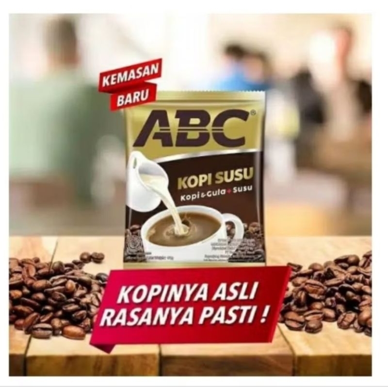 

kopi abc susu harga 14.999/renceng isi 10pcs