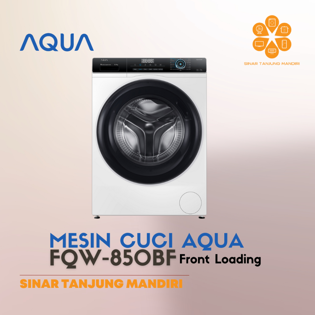 Mesin Cuci AQUA Front Loading 8 kg FQW-850BF