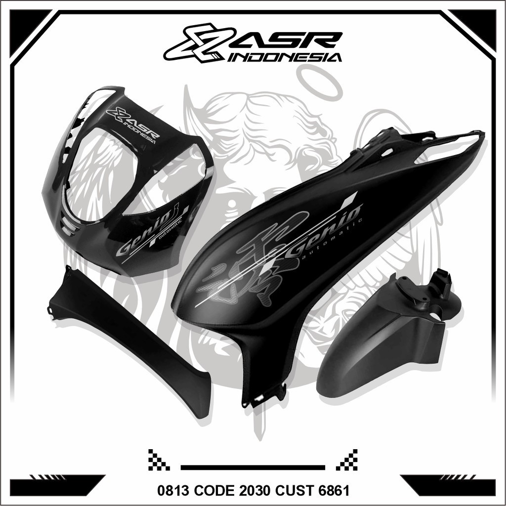 Striping Transparan Motor Genio Custom / Stiker UV Transparan Custom Kenji - SGN