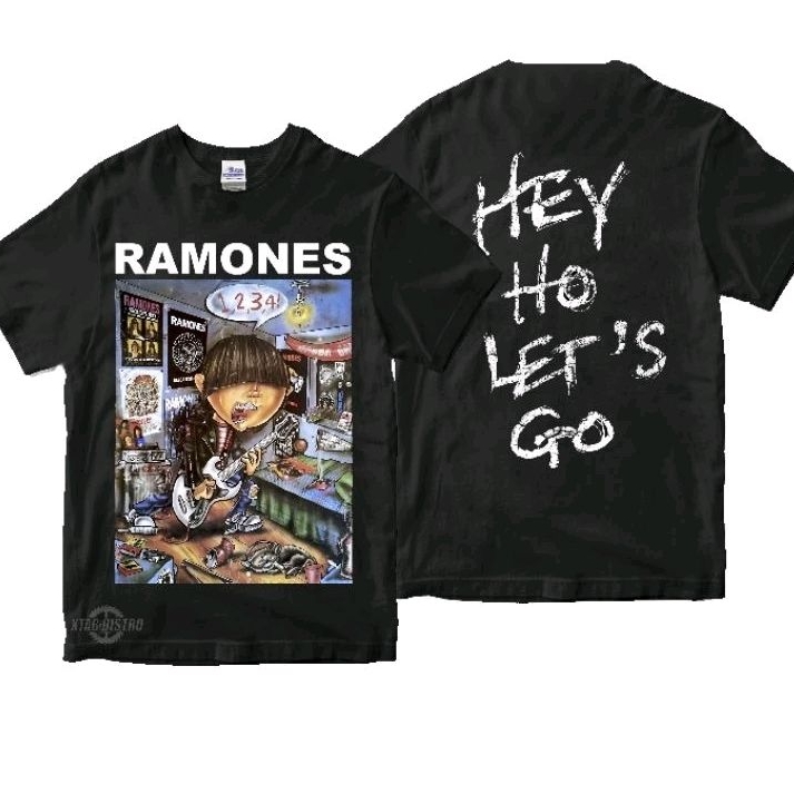 XTAB DISTRO Kaos RAMONES Gabba gabba hey kaos band ramones rock n roll Baju Tshirt