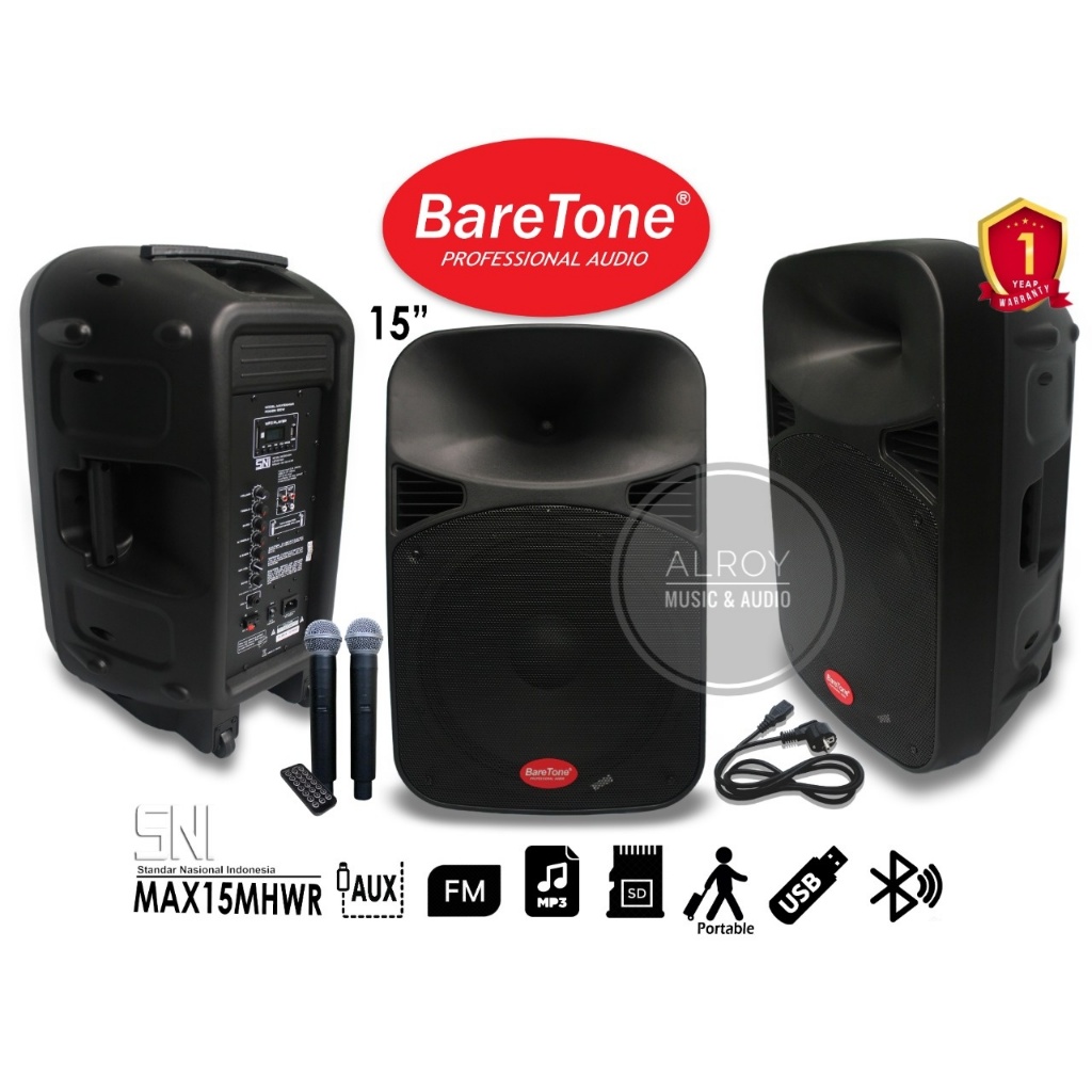 Speaker Portable Baretone 15" MAX15MHWR / MAX 15MHWR / MAX15 MHWR