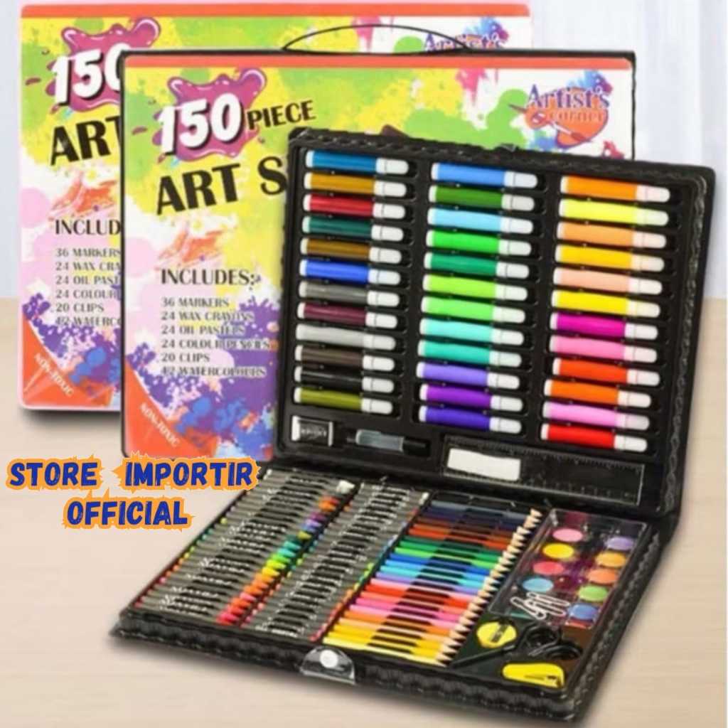 

Crayon Set ART SET 150 PIECE Krayon Lengkap Peralatan Menggambar Murah Terbaru Pensil Warna Cat Lukis Box Tas Berkualitas Ukuran Besar| Mainan Crayon Art Colouring Set Isi 150 Pcs Peralatan Melukis Dan Mewarnai Anak KUBEIXIONG CORNER New Edition