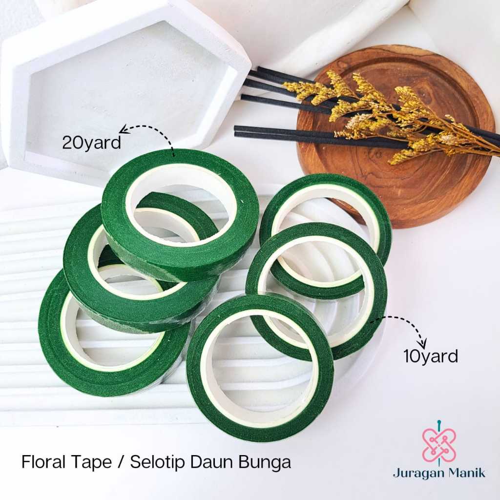 

FLORAL FLOWER TAPE - SOLATIP BUNGA 10yard - 20yard BAHAN BUCKET BUNGA