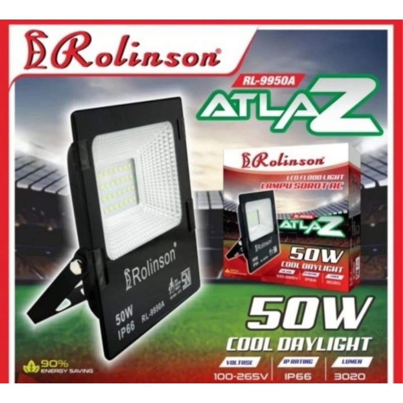 lampu sorot led dc 50 watt / lampu tembak 50 watt rolinson