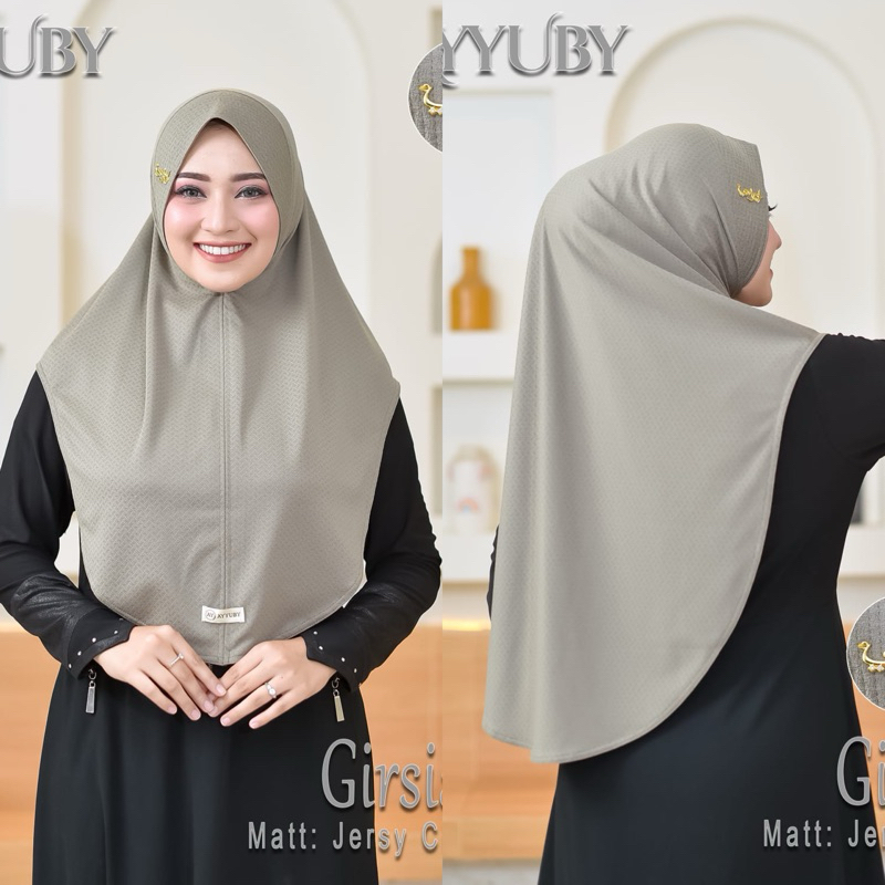 Hijab Instan Girsia Soft Ped Daily Jersey Cherfon Original Ayyuby