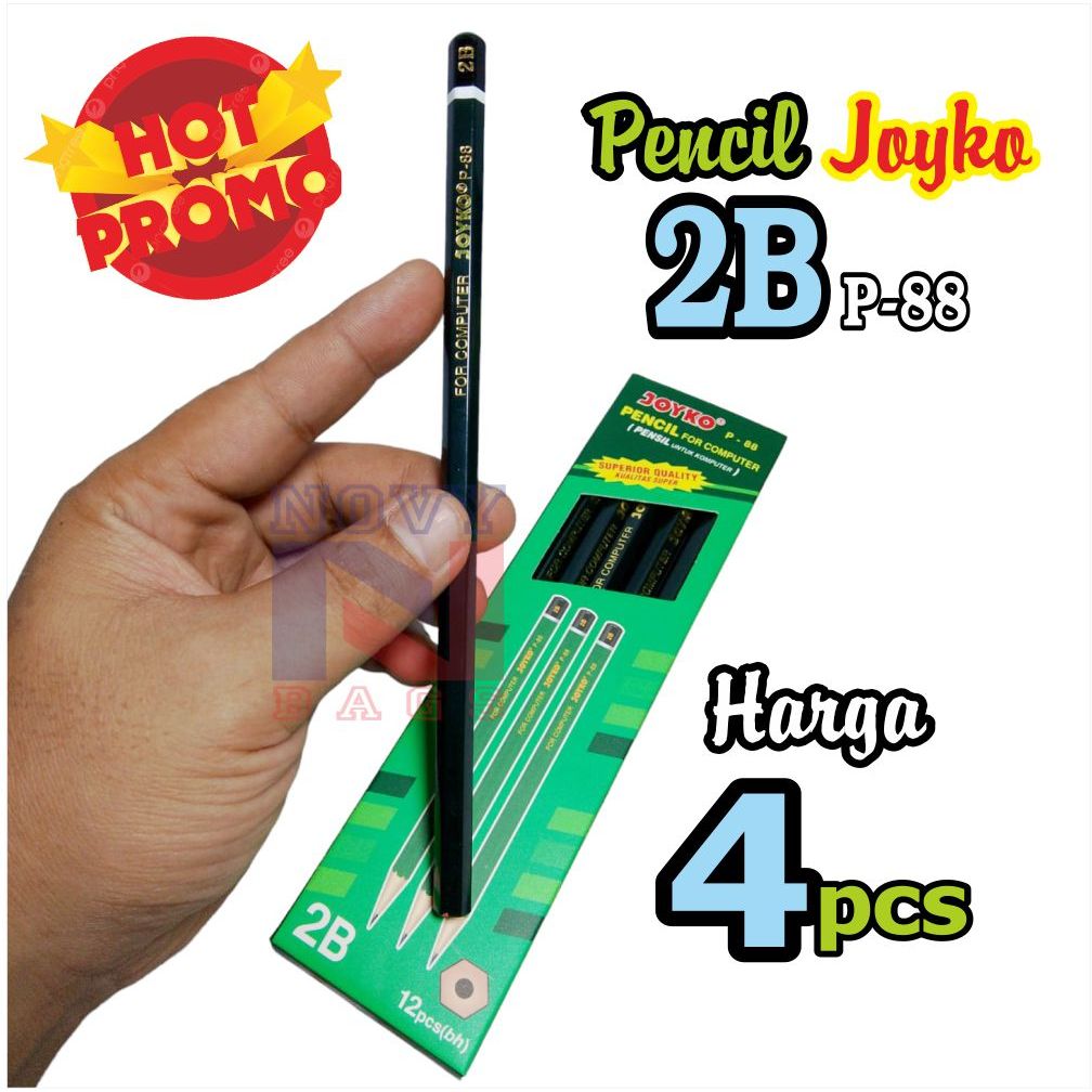 

PROMO MURAH PENSIL 2B PENSIL JOYKO P-88 2B PENCIL JOYKO 2B HARGA UNTUK 4 PCS