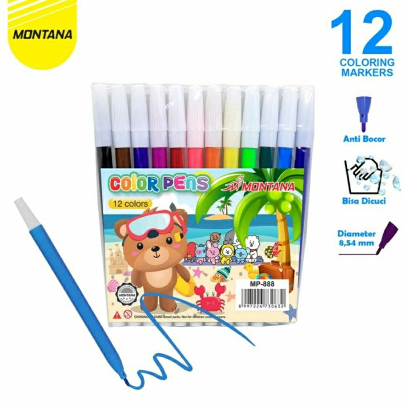 

#KarensMart Spidol Warna / Color Pen MONTANA 12 Color