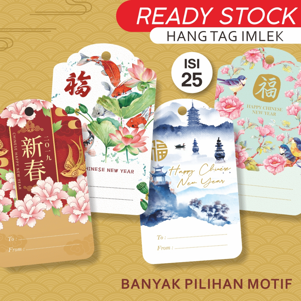 

Ready Stock Hangtag Chinese New Year Imlek Sincia | Label Tag Parcel Kado