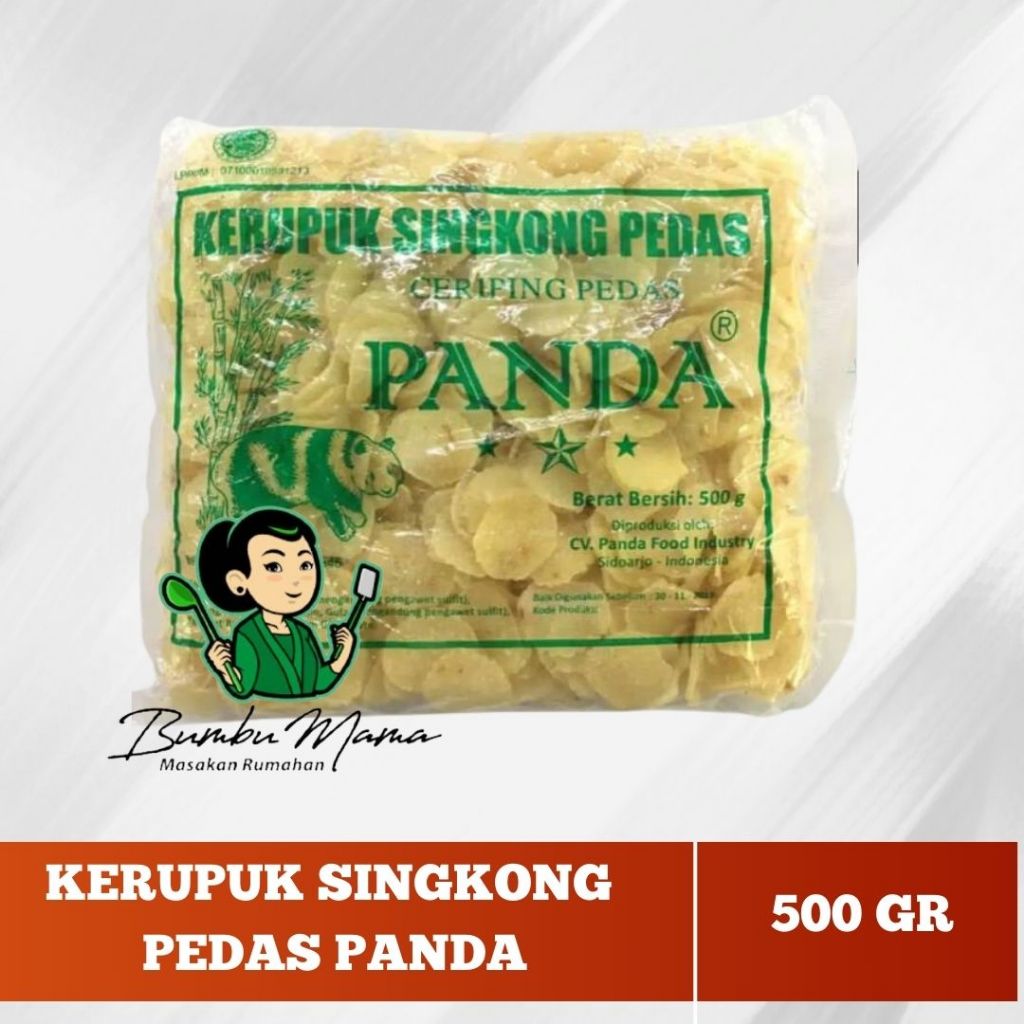 

PANDA Kerupuk Singkong Pedas 500gr / Ceriping Pedas Mentah / Halal