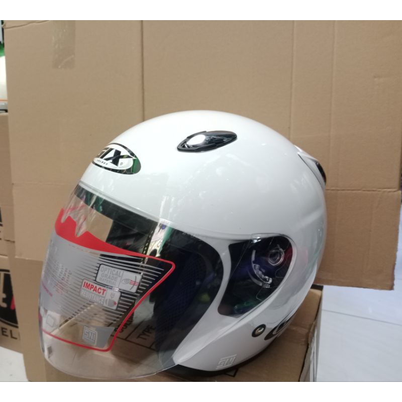 HELM GIX AZZURRI SOLID WHITE / HELM ORIGINAL/HELM HALF FACE