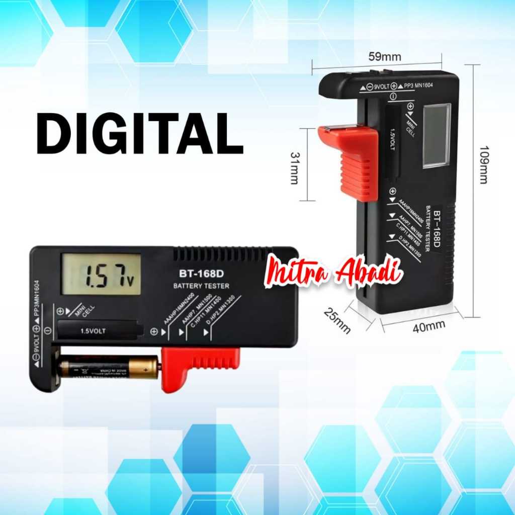 Alat Test Mengecek Kondisi Baterai AA AAA Kancing Volt Tester Efektif — 9