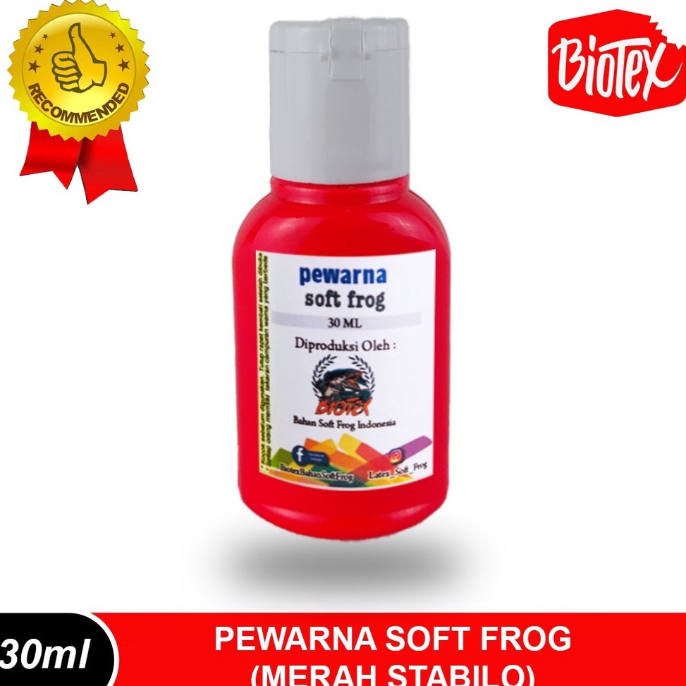 

KODE I34U Biotex Pewarna Lateks Soft Frog 3 Ml Merah Stabilo