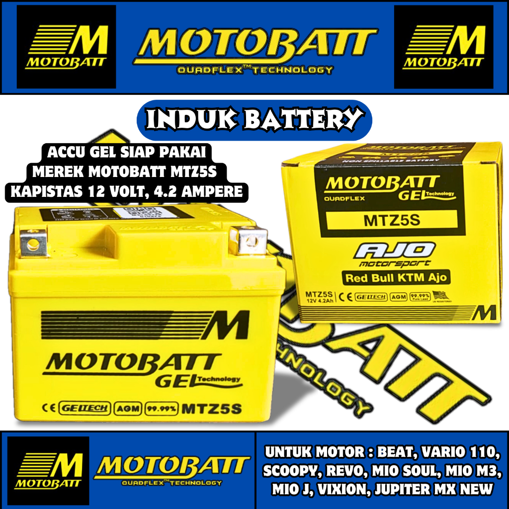 Aki Motor Yamaha MIO J Mio GEAR Mio M3 Mio GT Mio Soul Mio Z Mio S Mio Aerox 125 Xeon Karbu Xeon RC