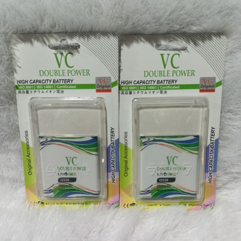 BATARAI DOBEL POWER VC SAMSUNG J2 PRIME/G530/J3/J5/J2 PRO ASLI DOBEL POWER VC 2600MAH DOBEL IC BATRR