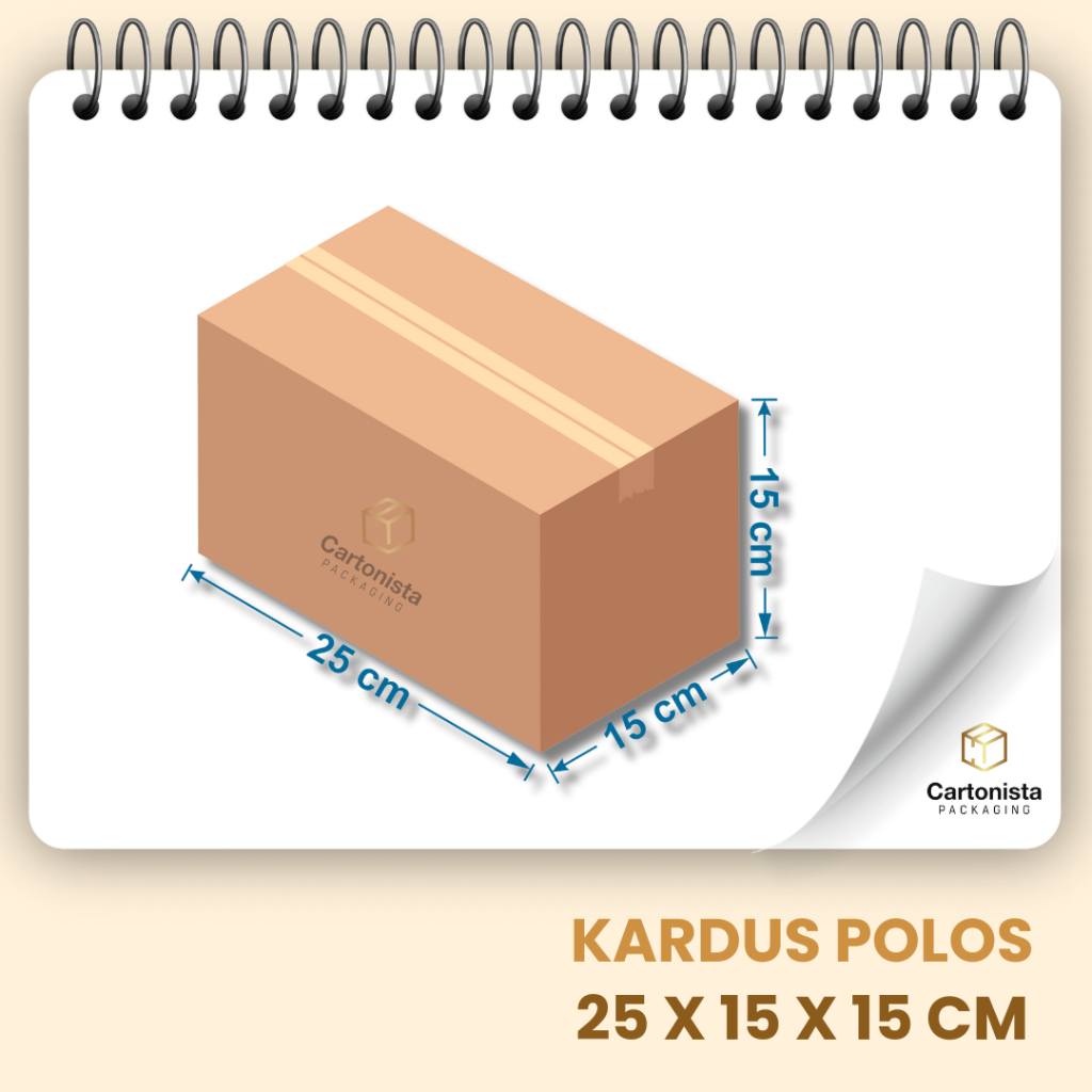 

KARDUS POLOS 25 X 15 X 15 CM - Karton Box Dus Packing Kotak Hampers