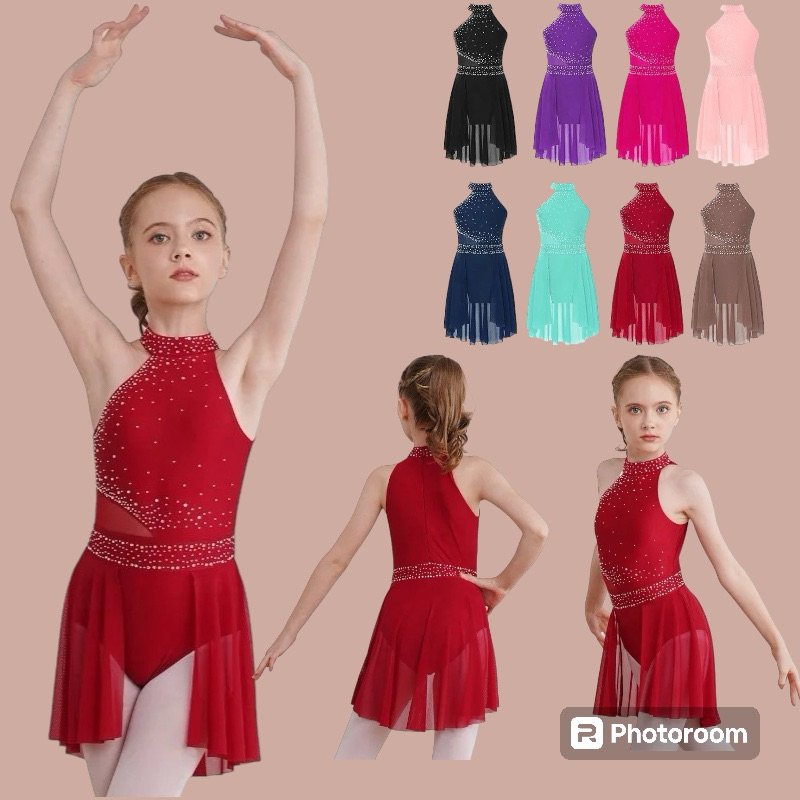 Gymnastic Leotard Anak Rhytmic dance skate ukuran 5-16 tahun