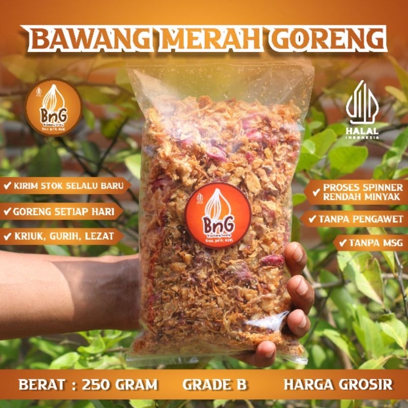 

[250 GR] BAWANG MERAH GORENG - BnG GRADE B