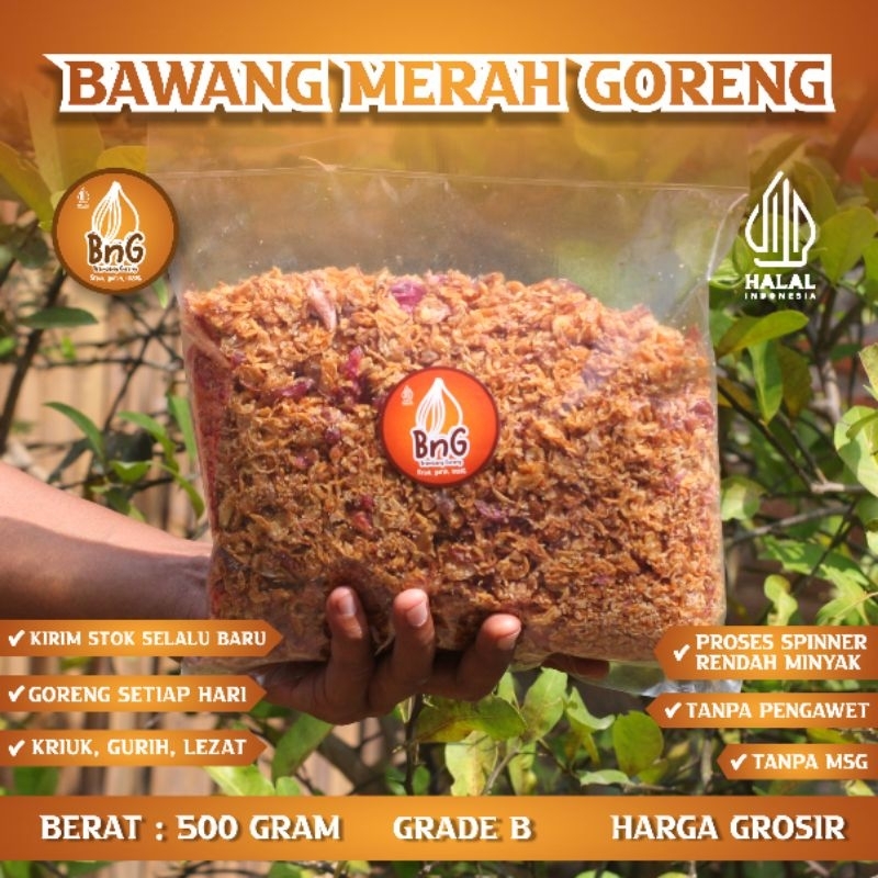 

[500 GR] BAWANG MERAH GORENG - BnG GRADE B