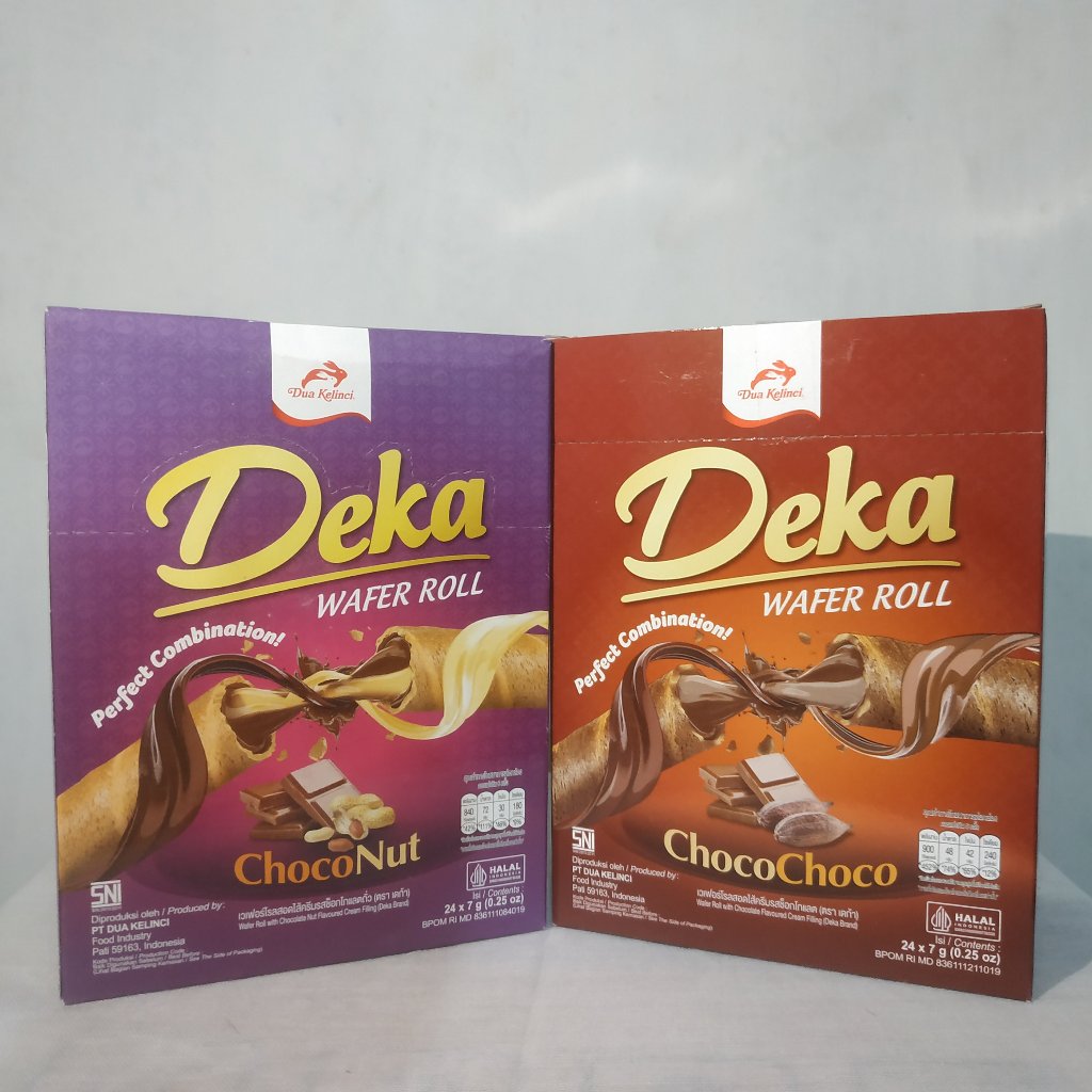 

K MURAH - Wafer Coklat Kacang Roll Deka Perfect Combination Box Seris Isi 24 Pcs