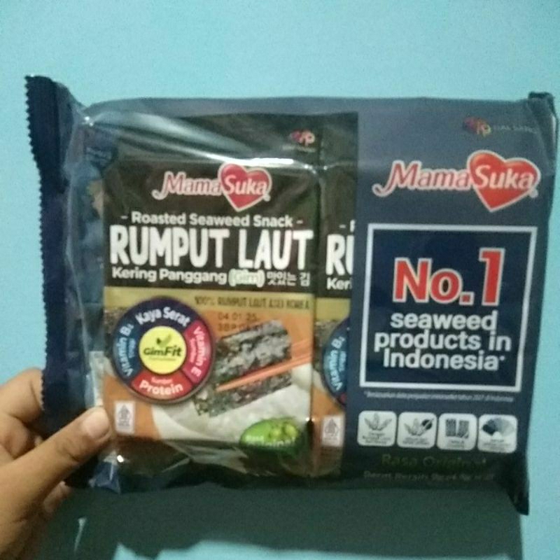 

Mama suka rumput laut/roasted seaweed snack9(4,5gx2)