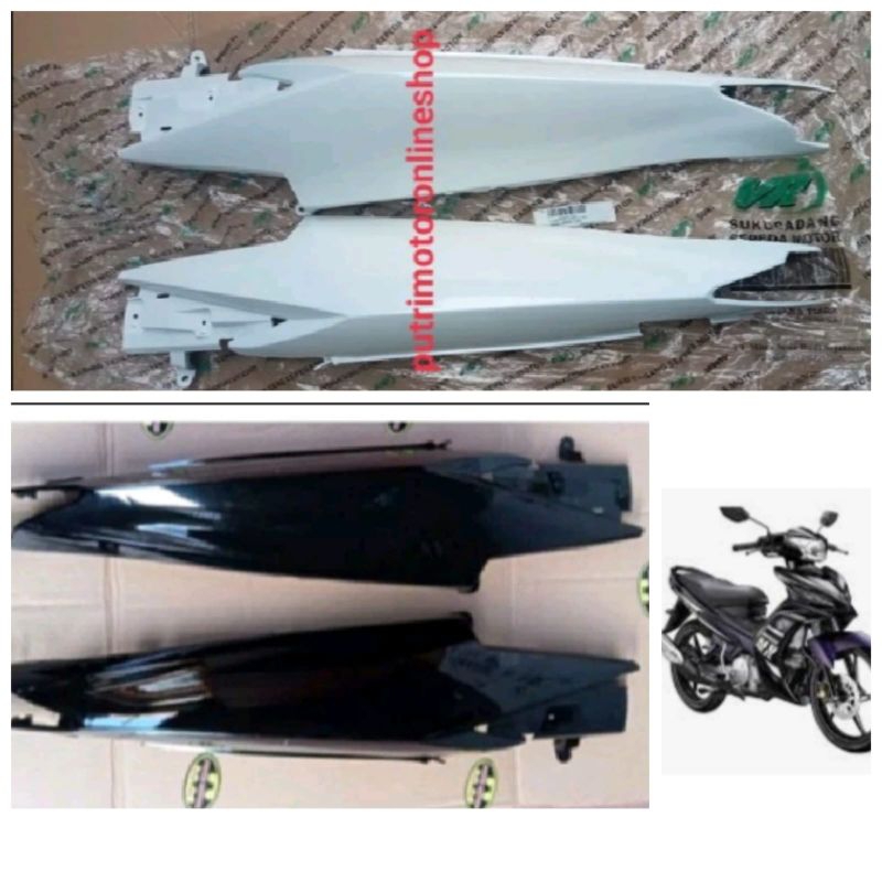 cover body belakang kanan kiri Jupiter mx new 135 putih