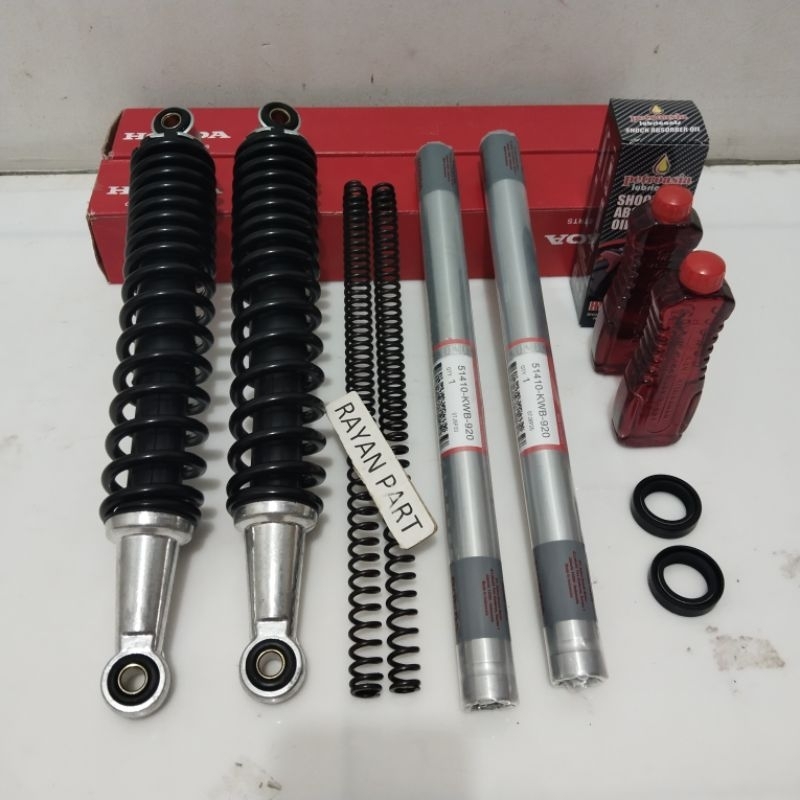 As shock depan belakang Supra x 125 fi Supra x 125 hlem in sok+per+sil+oli+belakang KWB komplit