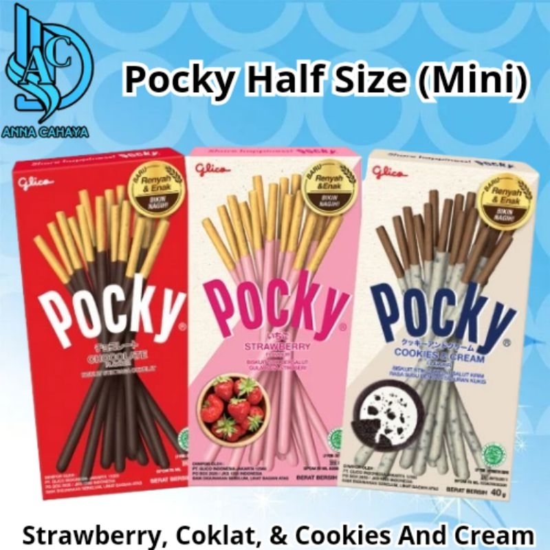 

✨ ANNA CAHAYA ✨ Pocky Mini Strawberry - Pocky Mini Coklat - Pocky Mini Cookies & Cream - pocky mini