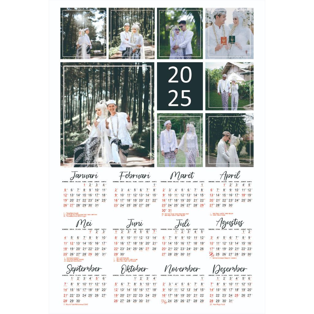 

Kalender Dinding Foto Custom 2025