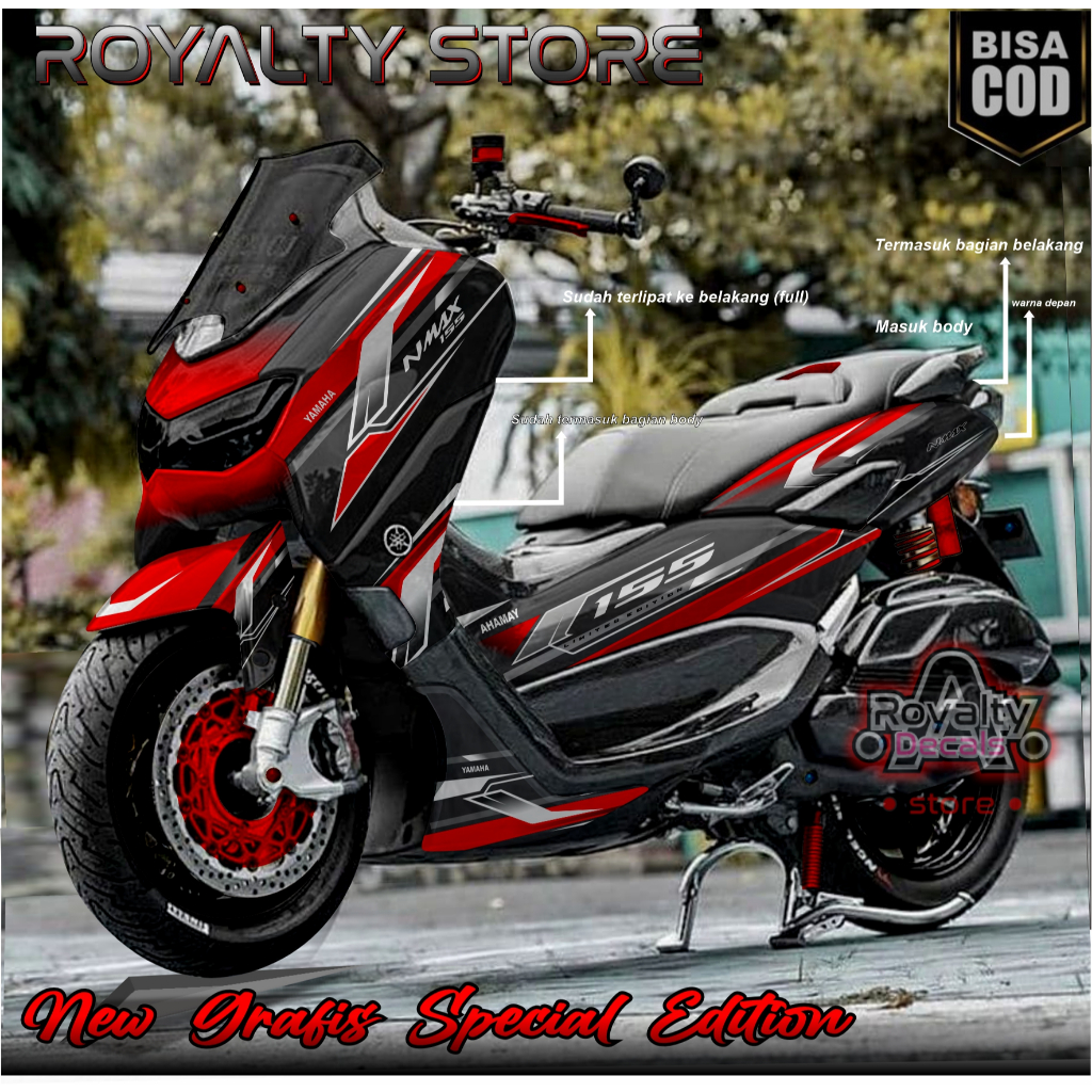 Decal Stiker nmax new / old fullbody motif grafis simple elegan limited edition stiker 3d nmax old