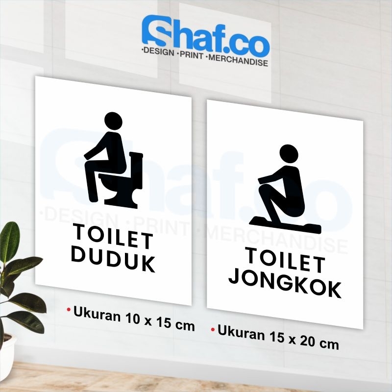 STICKER TOILET JONGKOK / TOILET DUDUK VINYL