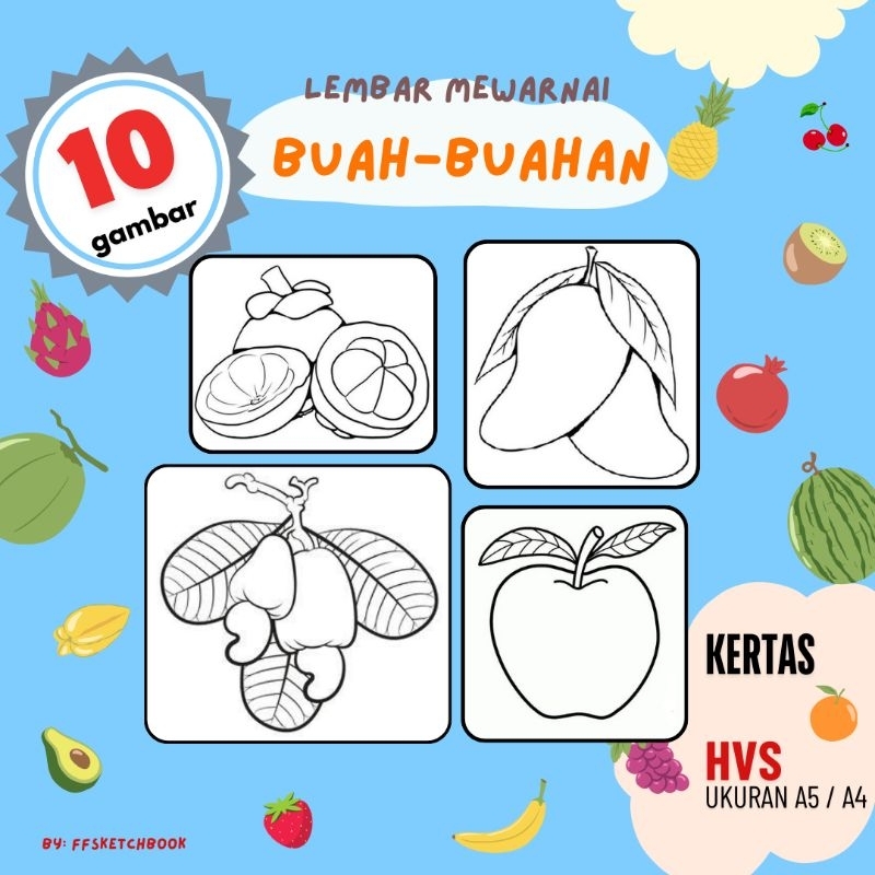 

LEMBAR MEWARNAI BUAH