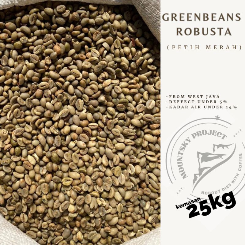

Biji Kopi Greenbeans Robusta Natural Petik Merah