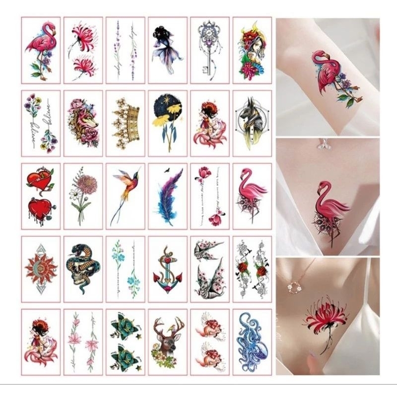 Tatto temporary tato stiker tato tempel - 1 lembar kecil